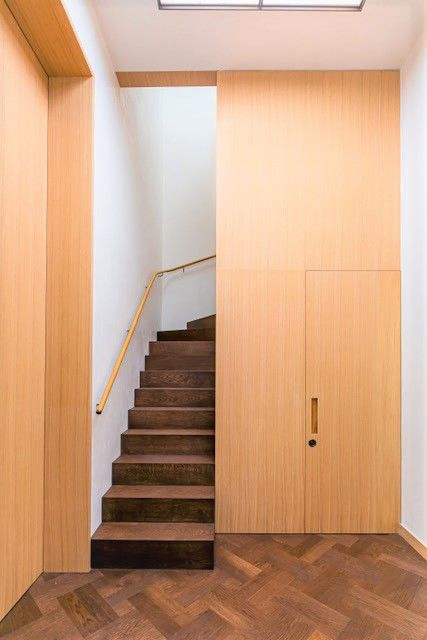 belgrave, lobby, stairs, closet, wood